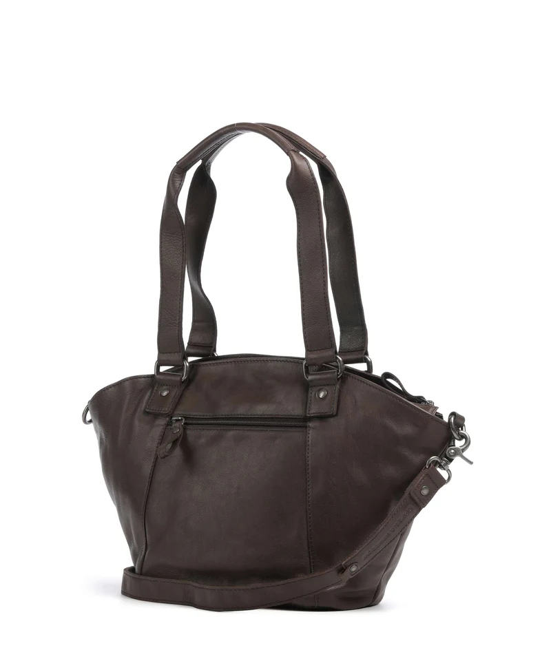 Spikes & Sparrow Woven Patty Cabas dark brown