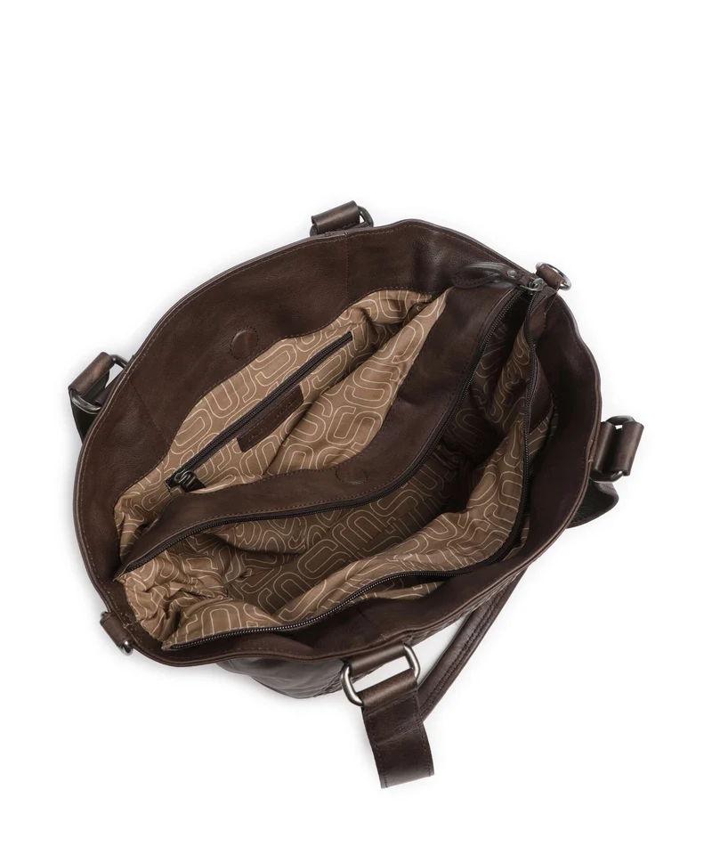 Spikes & Sparrow Woven Patty Cabas dark brown