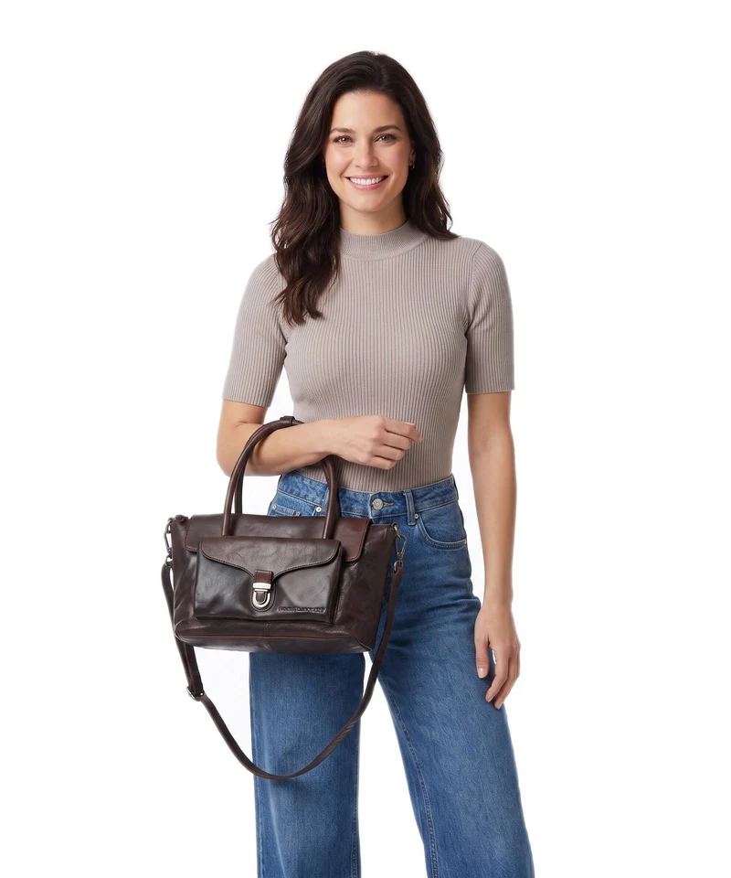Spikes & Sparrow Bronco Hailey Sac à main dark brown