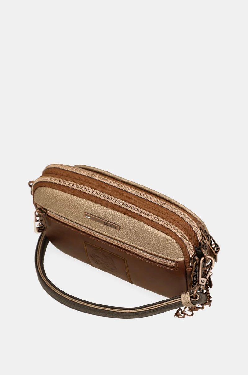 Petit sac à bandoulière Camel
