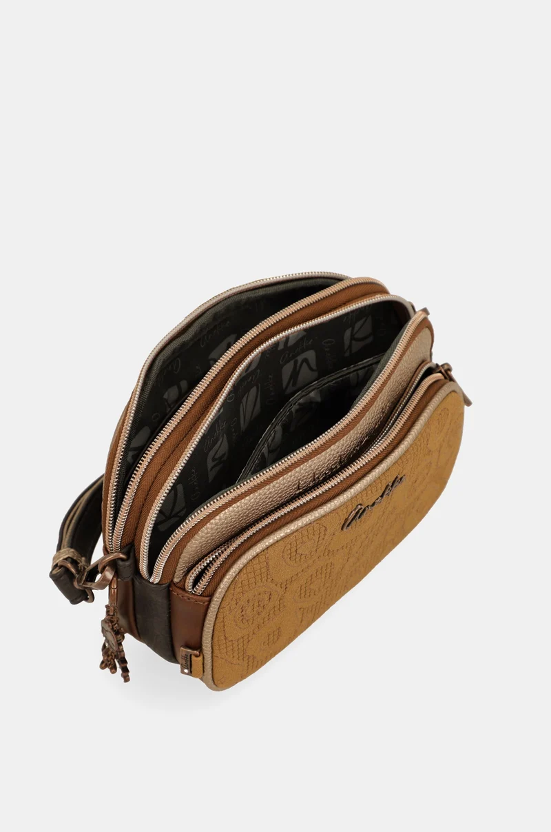 Petit sac à bandoulière Camel