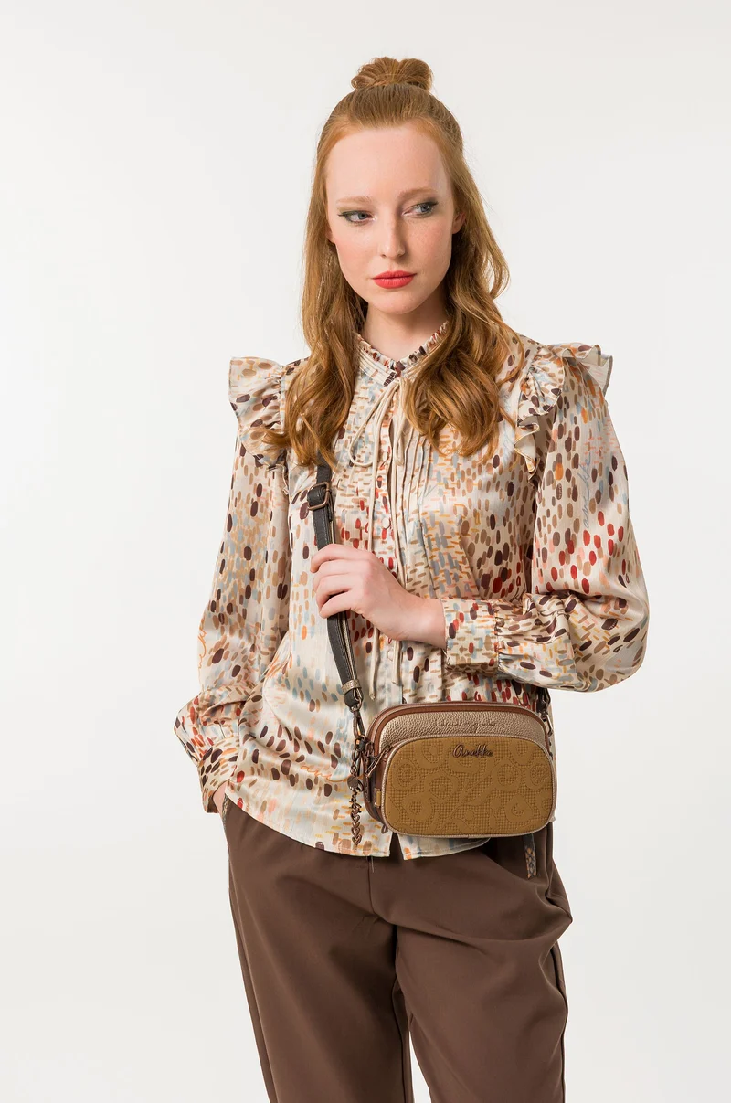 Petit sac à bandoulière Camel