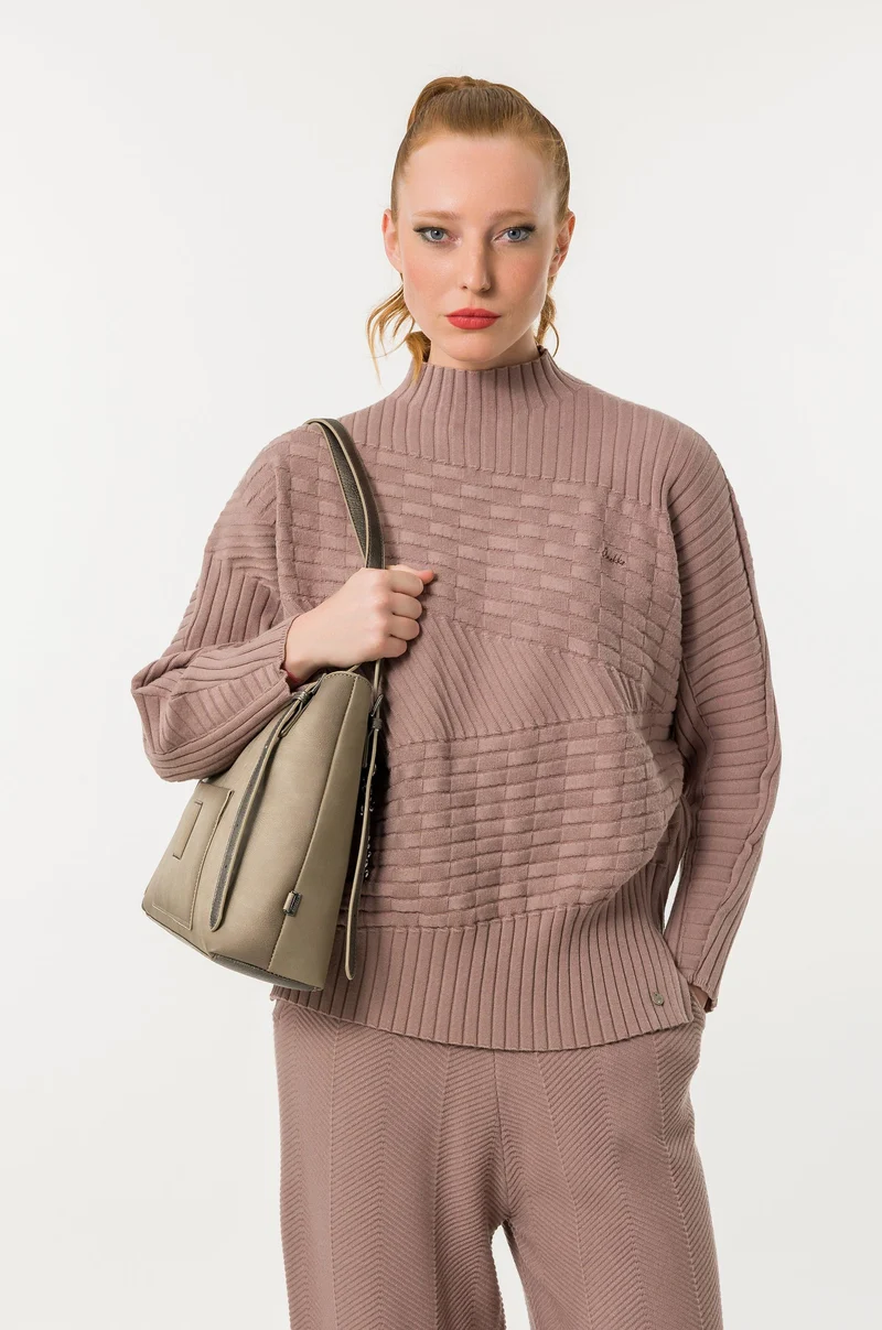 Sac porté épaule Taupe