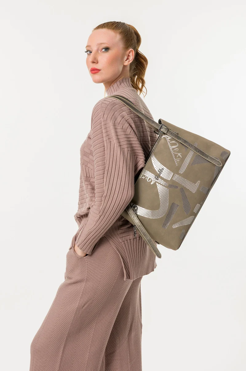 Sac porté épaule Taupe
