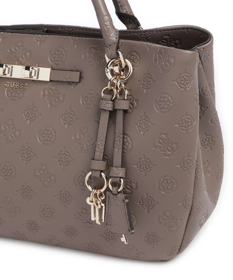 Guess Carmella Girlfriend Sac à main taupe logo