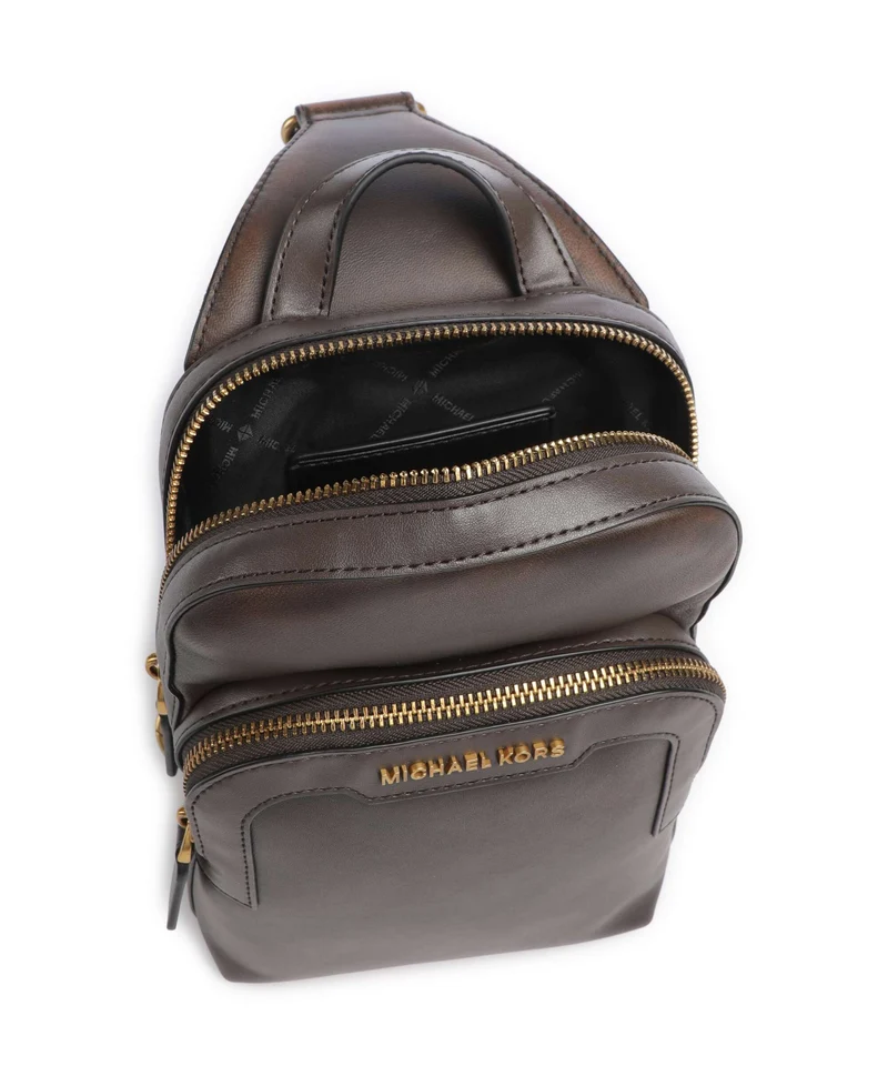Michael Kors Hudson Medium Sac sling chocolate