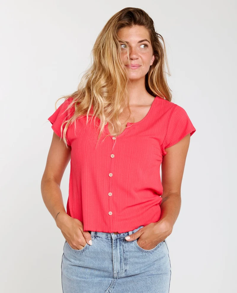 Amantea Rib Top Short Sleeve