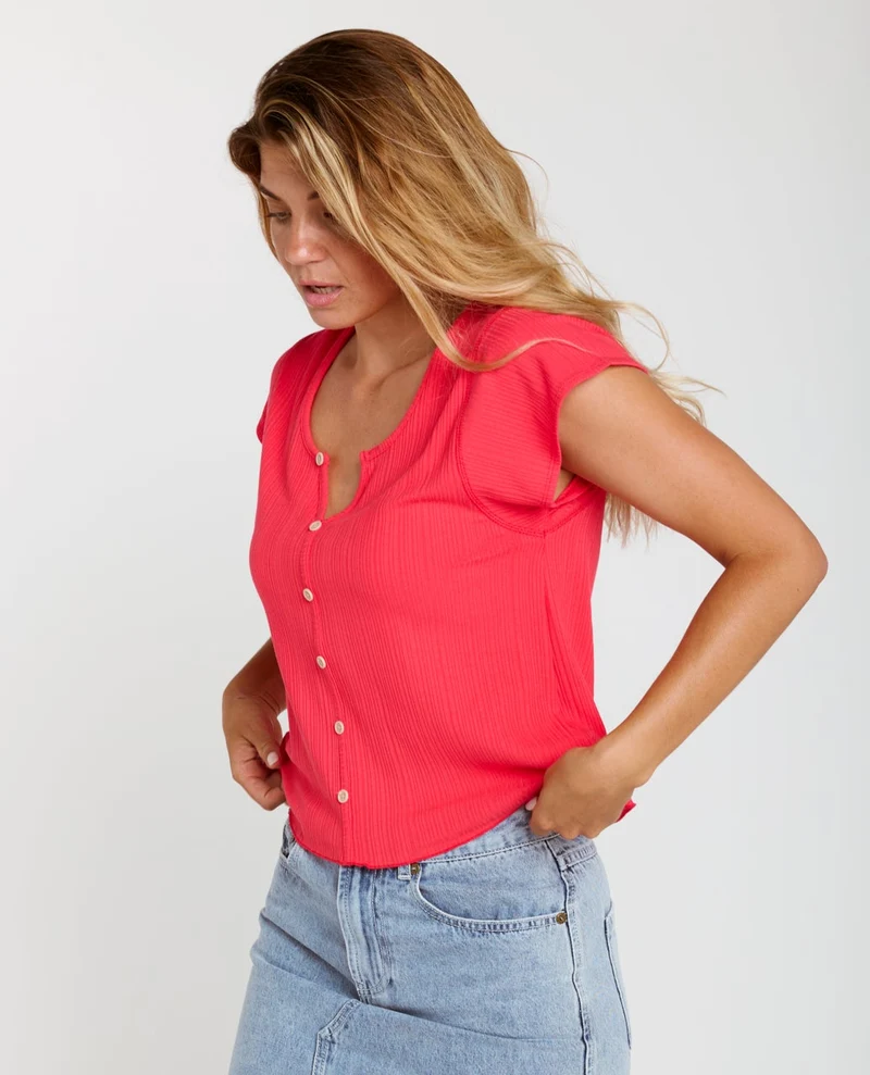 Amantea Rib Top Short Sleeve