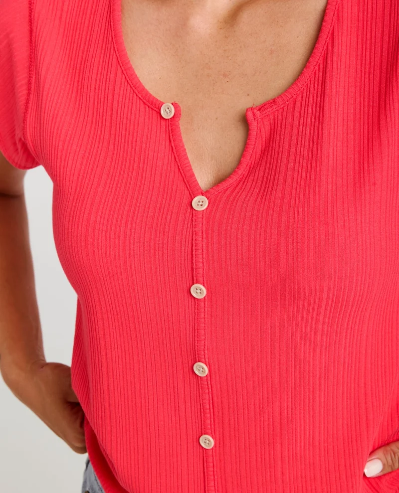 Amantea Rib Top Short Sleeve