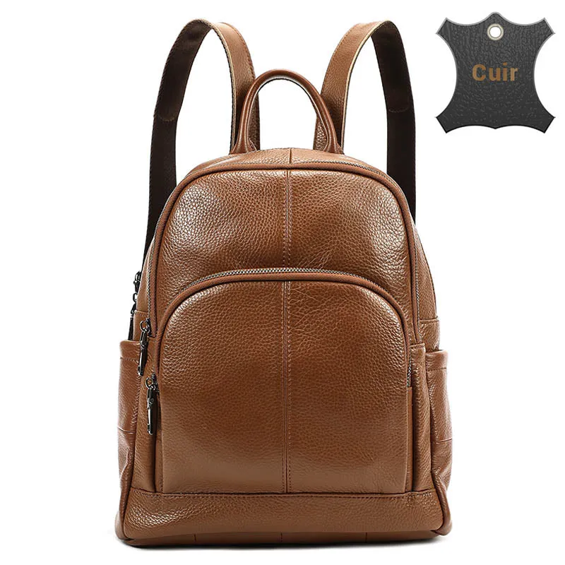 Wyde sac à dos femme en cuir souple