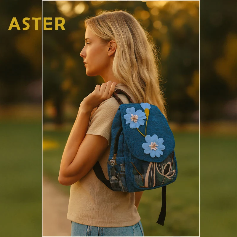 Aster petit sac à dos femme toile
