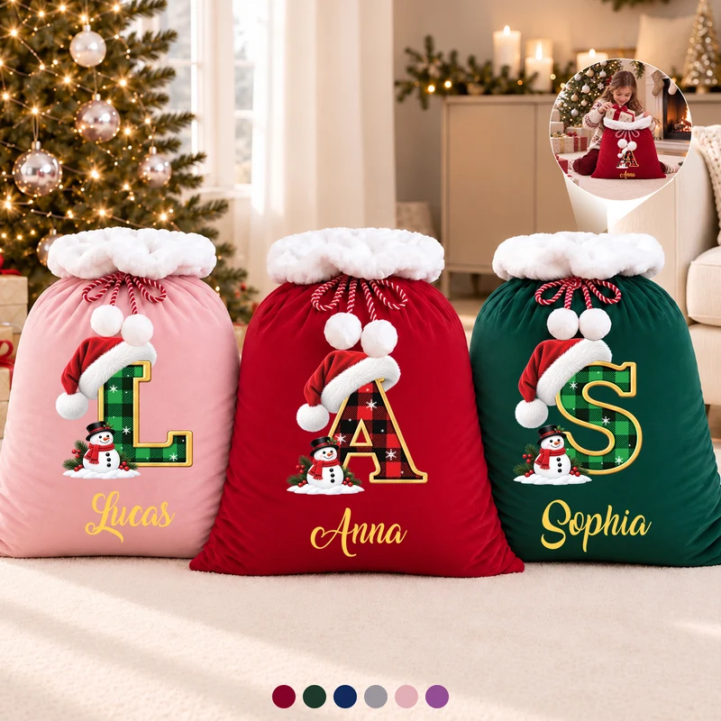 Cadeau Original Pour Les Fêtes - Sac De Noël Personnalisée Avec Prénom