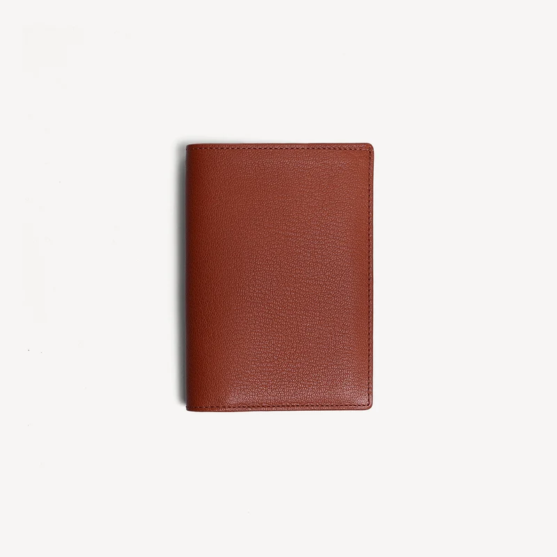 Portefeuille passeport - Chèvre fauve