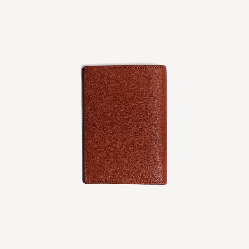 Portefeuille passeport - Chèvre fauve