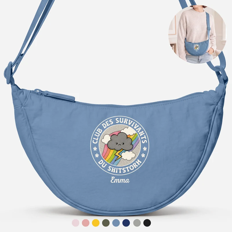 Équipe Certifiée Anti-shitstorm - Sac Bandoulière Personnalisable Avec Humour
