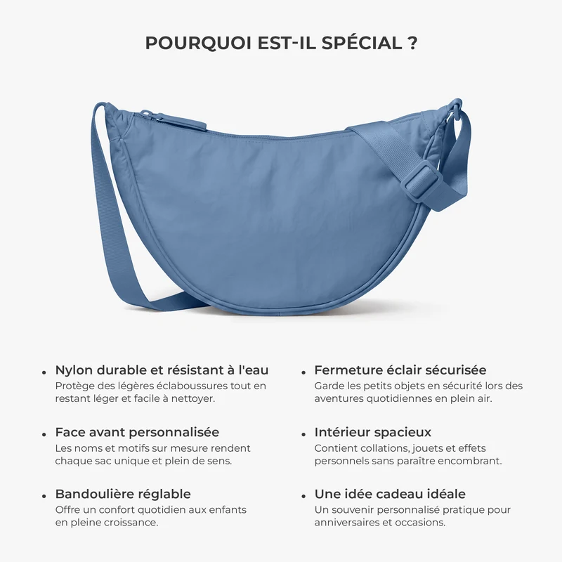 Cadeau Femme Avec Fleur De Naissance - Sac Bandoulière Personnalisable