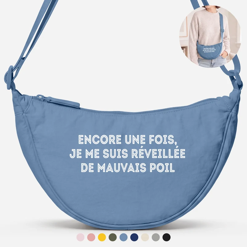 Cadeau Original Pour Femme - Sac Bandoulière Personnalisable Avec Humour