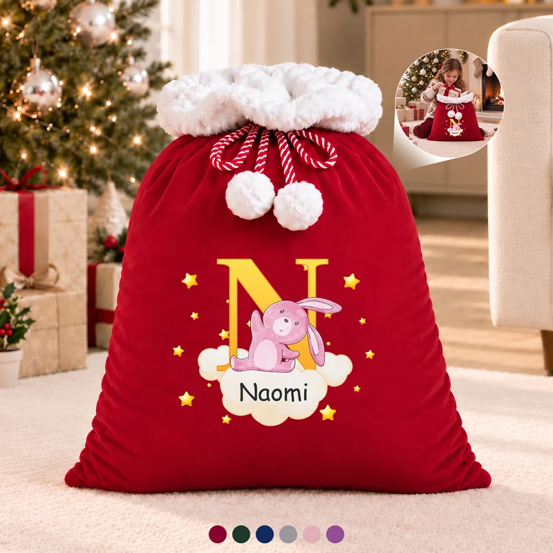 Cadeaux Adorables Pour Enfants - Sac De Noël Personnalisable Avec Prénom