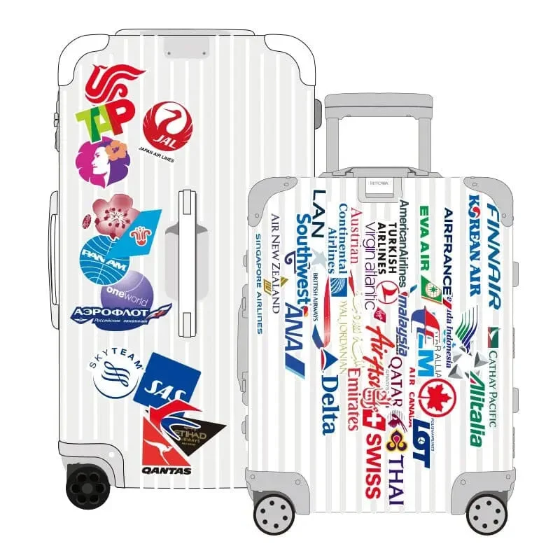 Autocollants Voyage Valise | Pack 45 Stickers Pvc