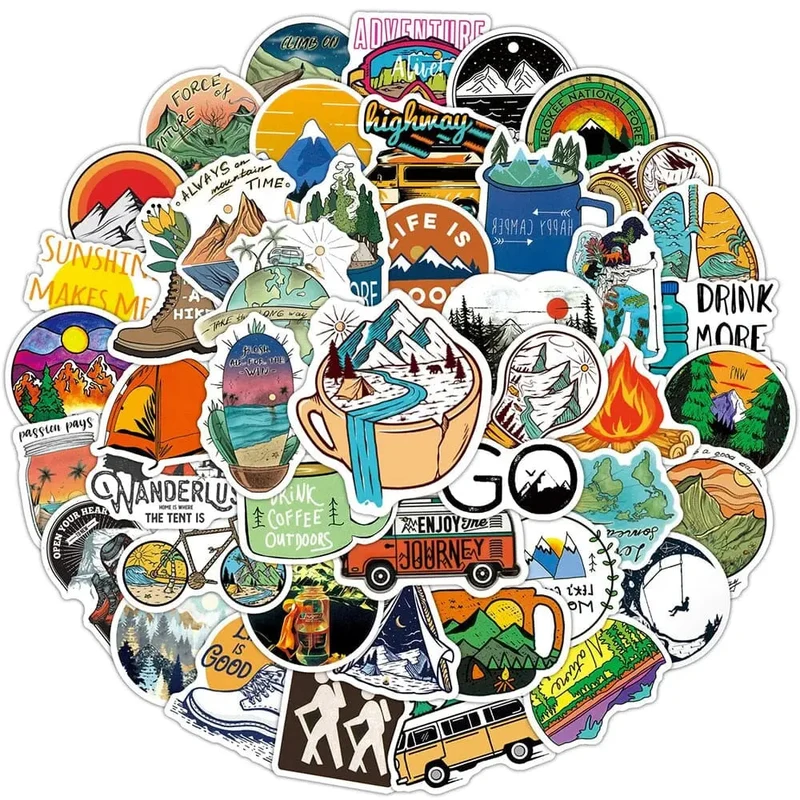 Autocollants Voyage Valise | Pack 100 Stickers Pvc