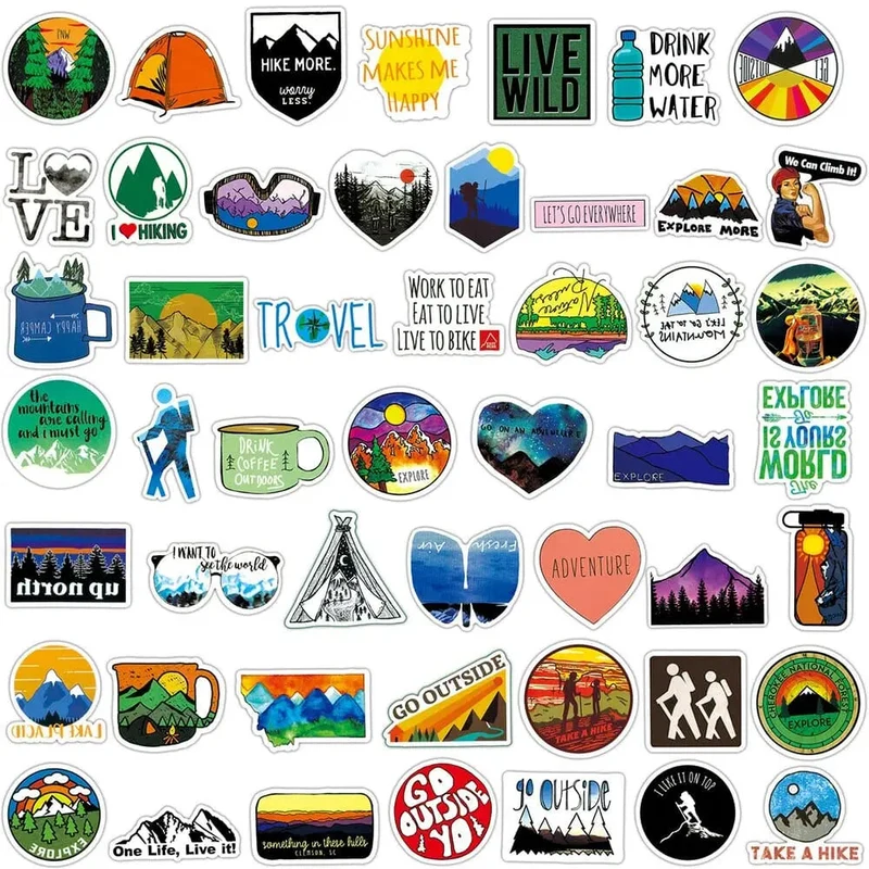 Autocollants Voyage Valise | Pack 100 Stickers Pvc