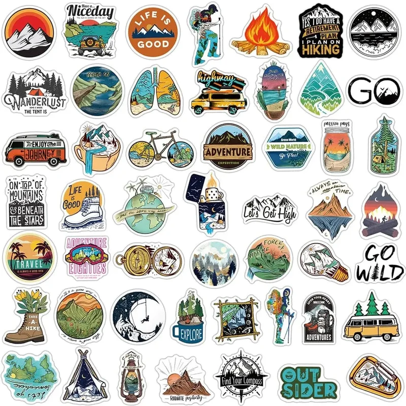 Autocollants Voyage Valise | Pack 100 Stickers Pvc