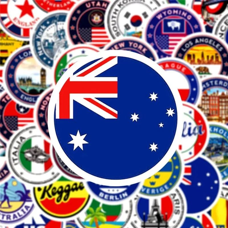 Autocollants Valise Voyage | Pack 60 Stickers Pvc
