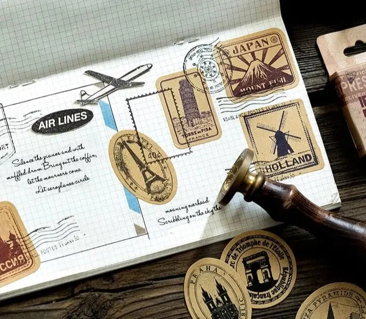 Autocollants Valise Voyage | Pack 46 Stickers Personnalisables