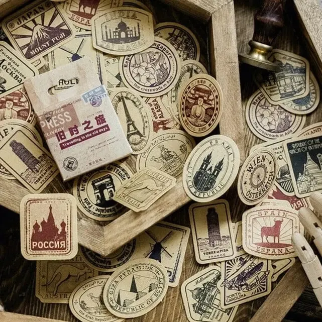 Autocollants Valise Voyage | Pack 46 Stickers Personnalisables
