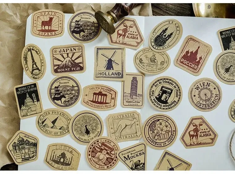 Autocollants Valise Voyage | Pack 46 Stickers Personnalisables