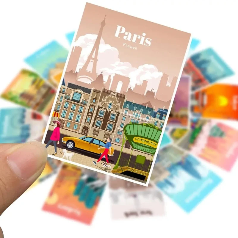 Autocollants Valise Voyage | Pack 25 Stickers Pvc