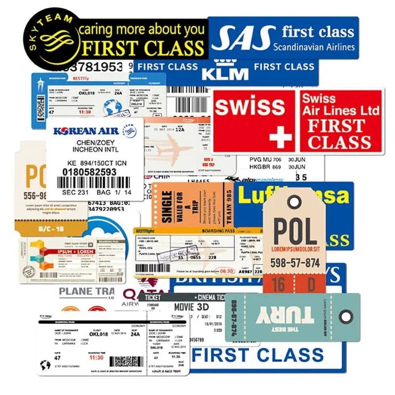 Autocollants de Voyage Personnalisés | Pack de 30 Pvc