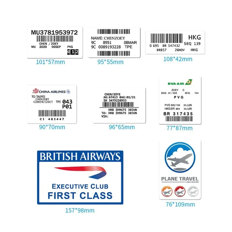 Autocollants de Voyage Personnalisés | Pack de 30 Pvc