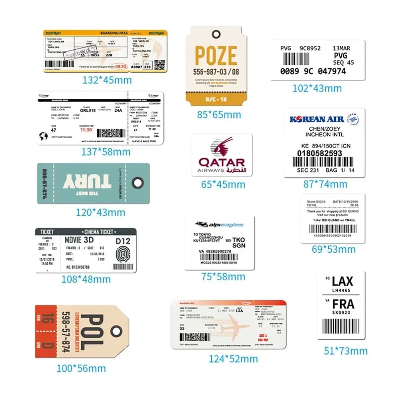 Autocollants de Voyage Personnalisés | Pack de 30 Pvc