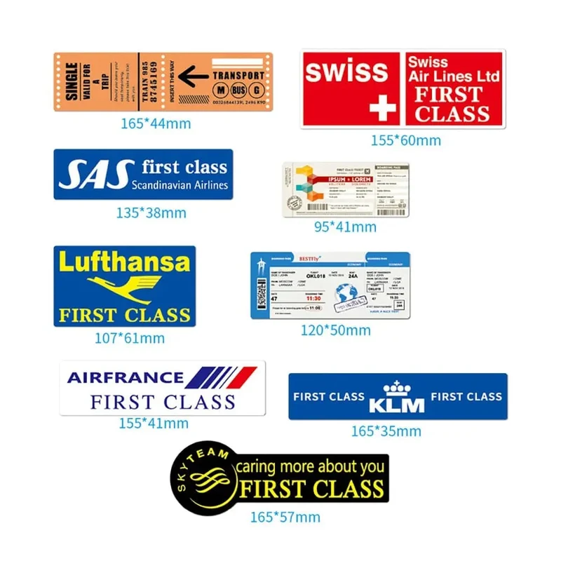 Autocollants de Voyage Personnalisés | Pack de 30 Pvc