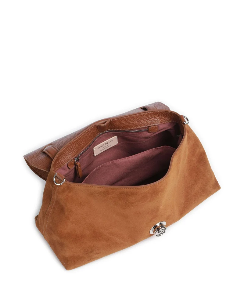 Coccinelle Nikla Suede Sac à main cognac