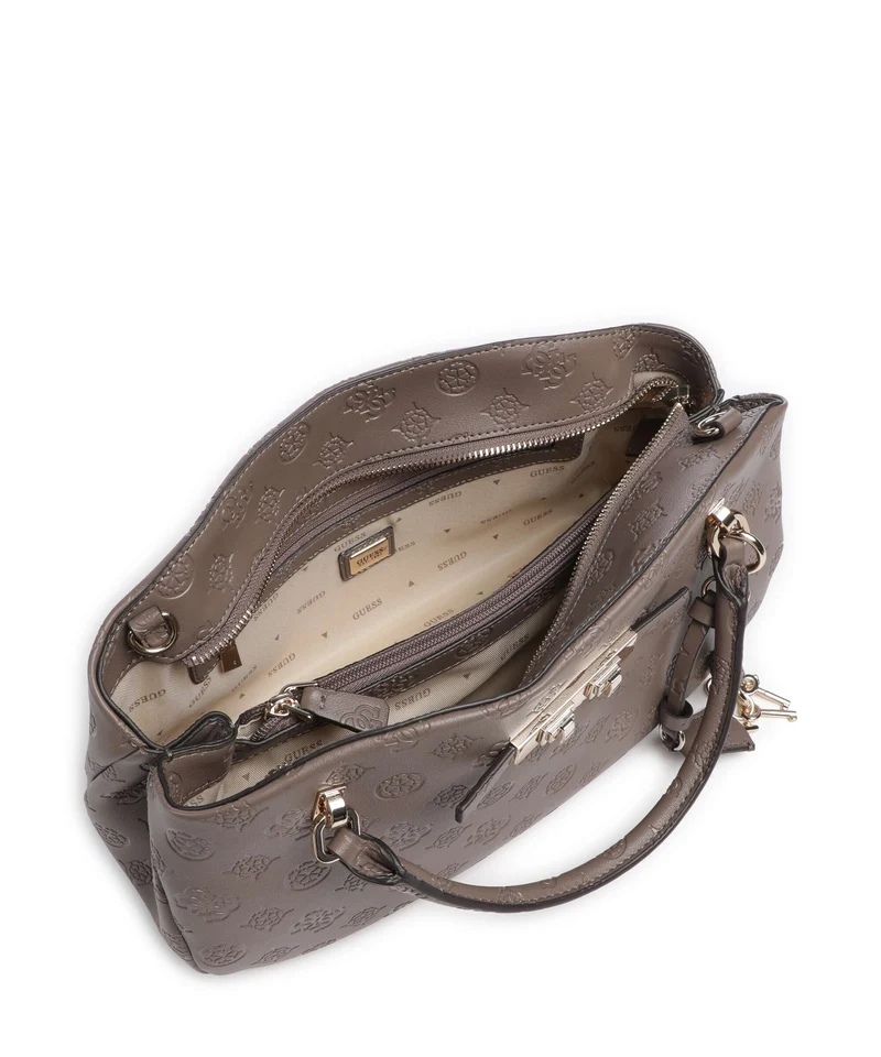 Guess Carmella Sac à main taupe logo