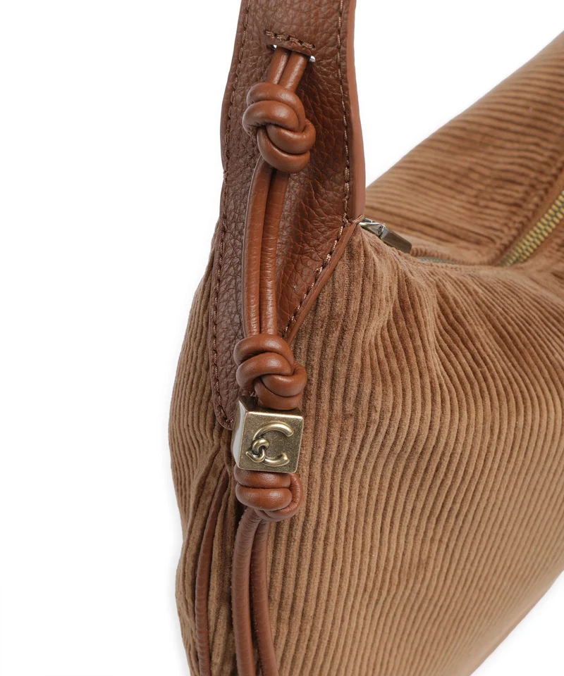 Coccinelle Thess Corduroy Sac fourre-tout cognac