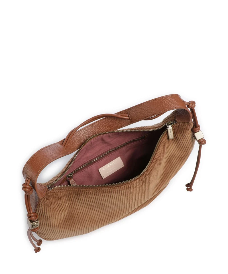 Coccinelle Thess Corduroy Sac fourre-tout cognac