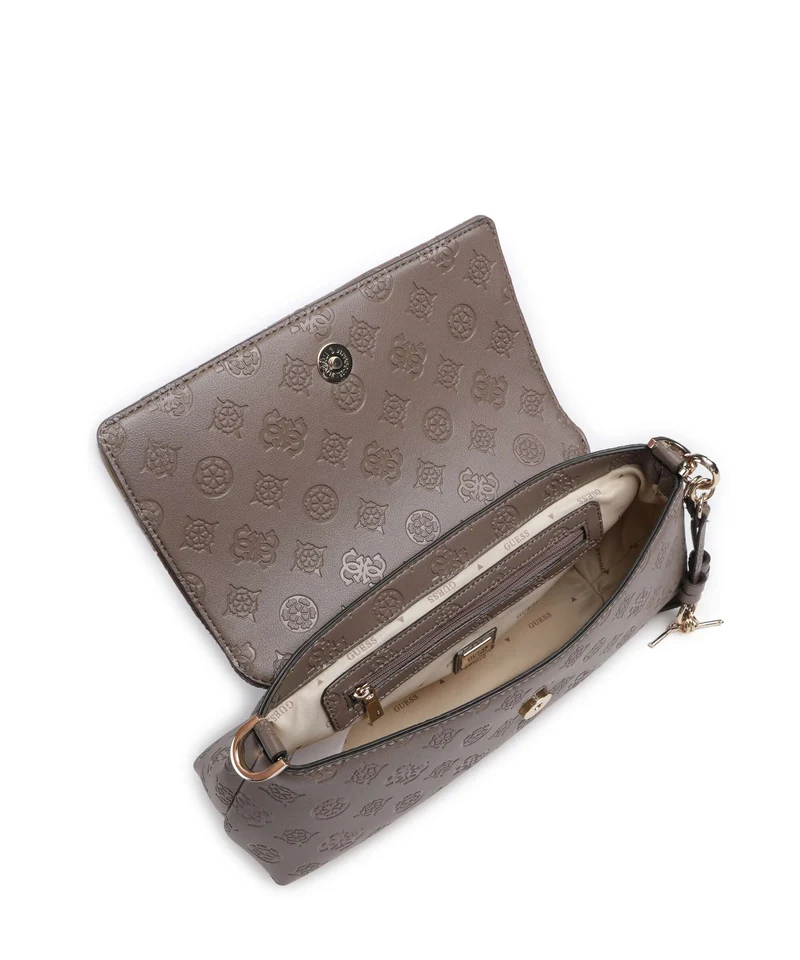 Guess Carmella Sac bandoulière taupe logo