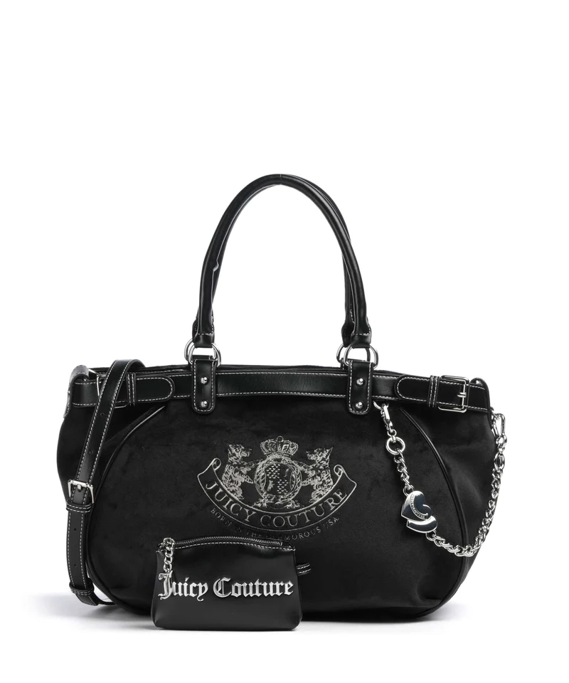 Juicy Couture Twig Narrative Velvet L Cabas black