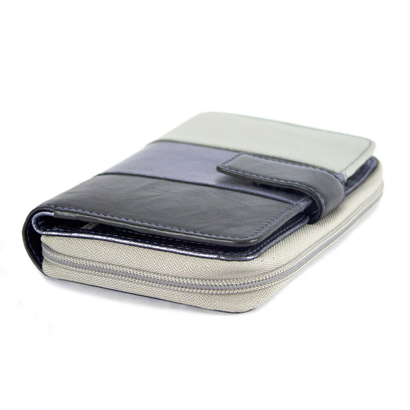 Din gris portefeuille femme cuir