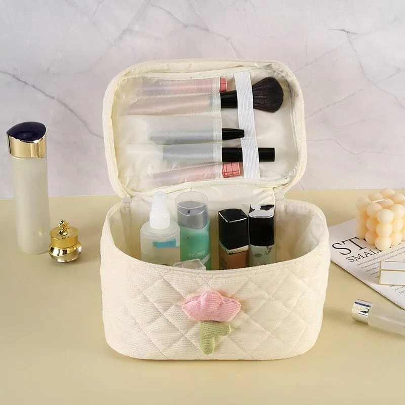 Vanity Voyage Velours Femme | Tulipe Côtelé Spacieux