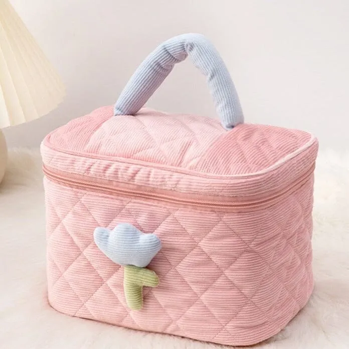 Vanity Voyage Velours Femme | Tulipe Côtelé Spacieux