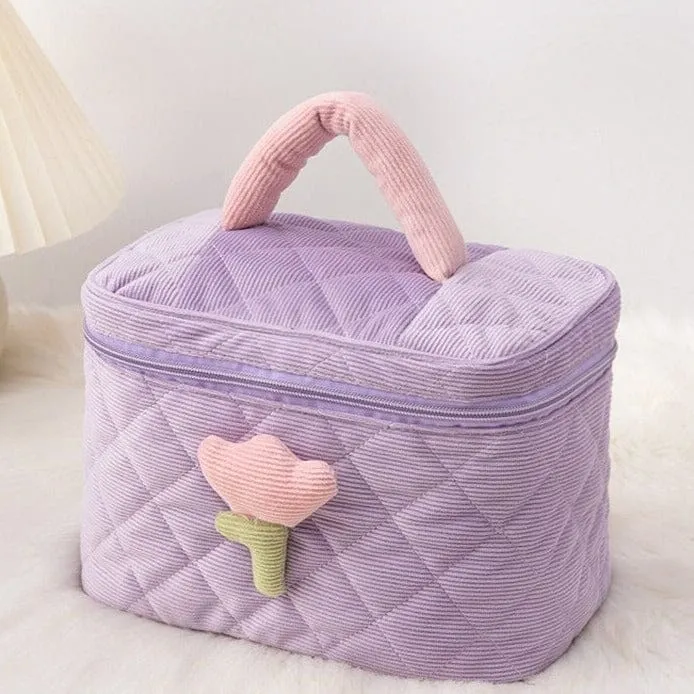 Vanity Voyage Velours Femme | Tulipe Côtelé Spacieux
