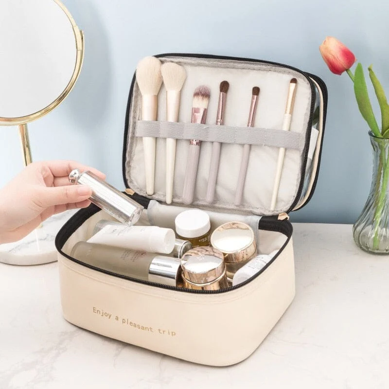 Vanity Voyage Spacieux Femme | Compartiments Transparents Pratiques