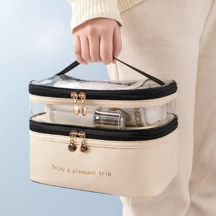 Vanity Voyage Spacieux Femme | Compartiments Transparents Pratiques