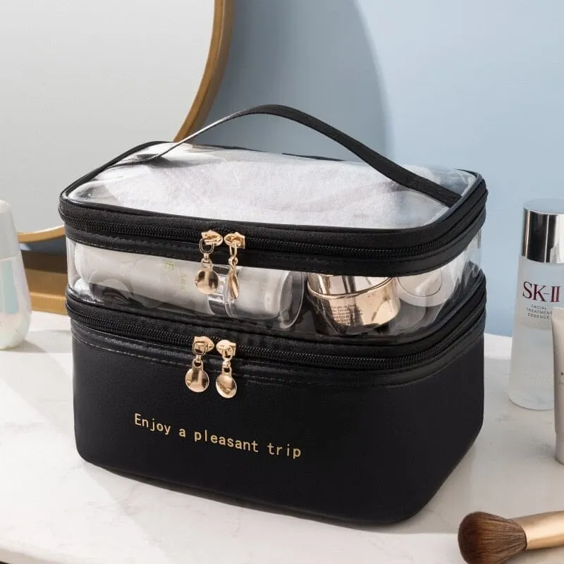 Vanity Voyage Spacieux Femme | Compartiments Transparents Pratiques
