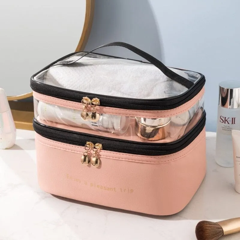 Vanity Voyage Spacieux Femme | Compartiments Transparents Pratiques