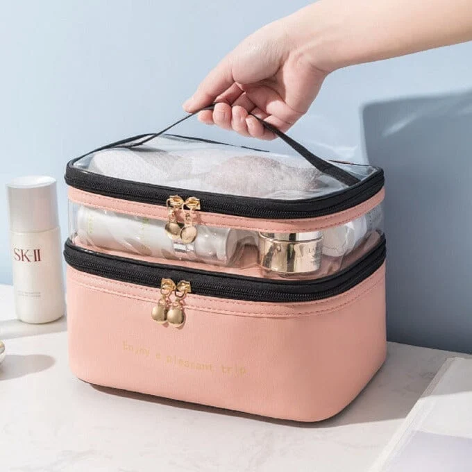 Vanity Voyage Spacieux Femme | Compartiments Transparents Pratiques